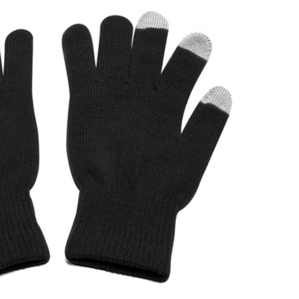 6 Pack Black Unisex Touch Screen Gloves